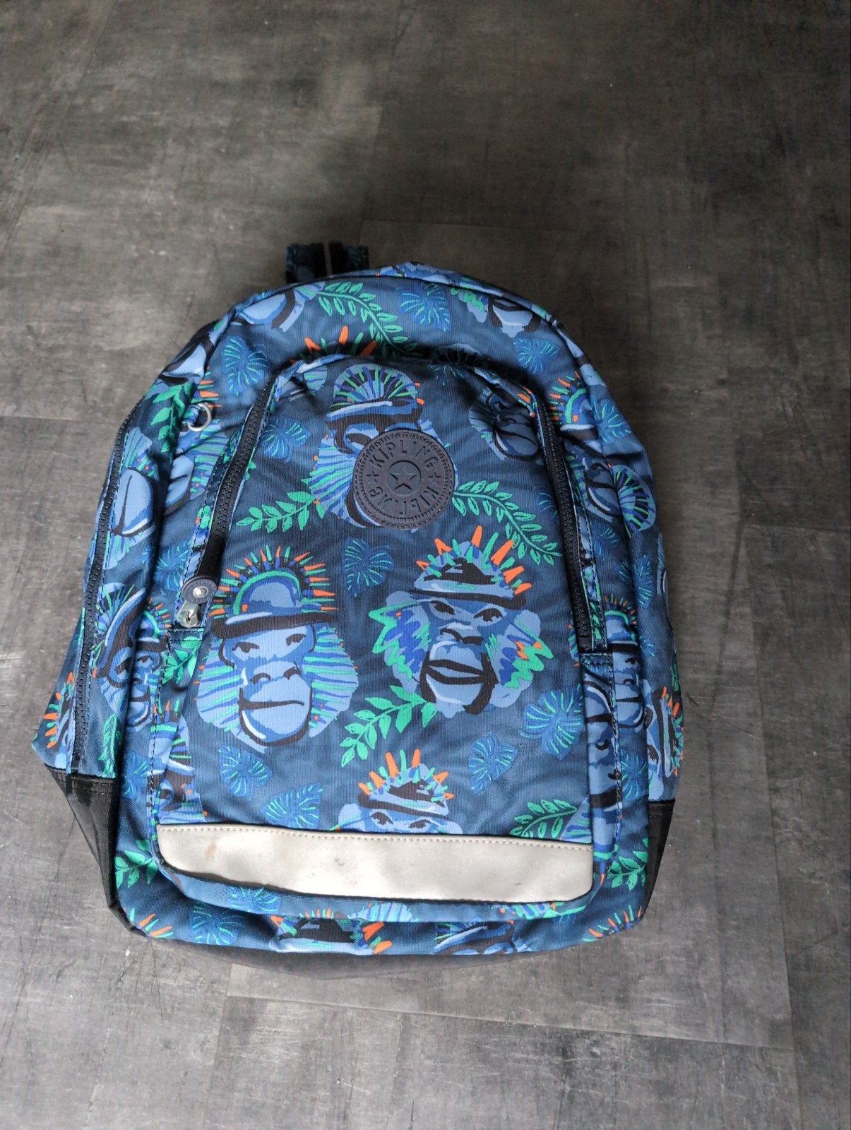 Kipling Class Room Rugzak met apenprint, Gebruikt, Kipling, 25 tot 40 cm, Ophalen of Verzenden