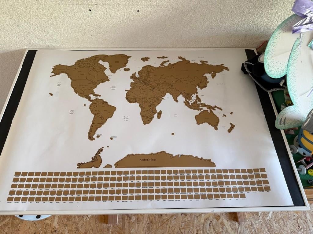 wereldkaart krasbaar, Ophalen, Nieuw, Decoratieobject