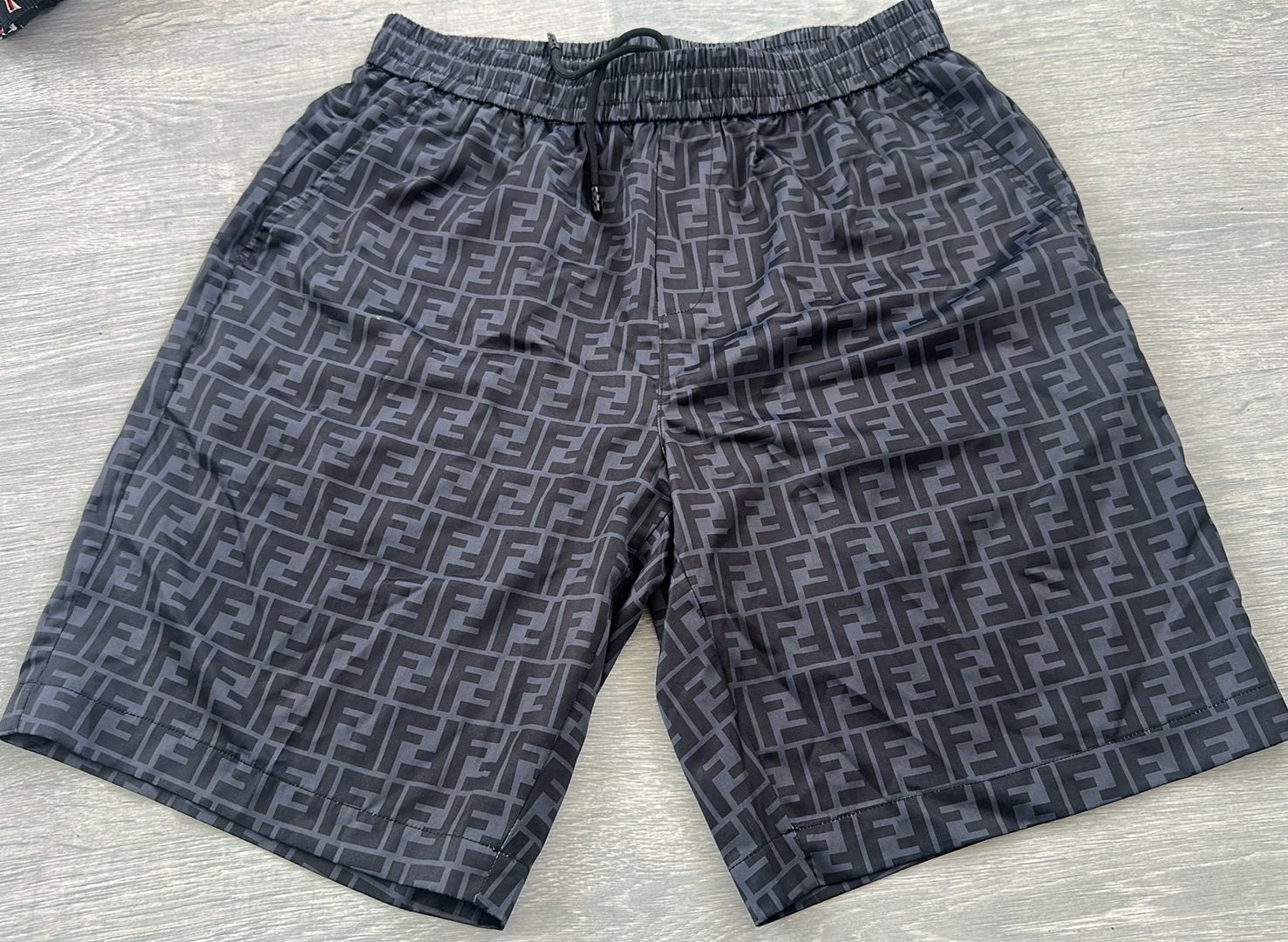 Fendi heren zwemshort, Verzenden, Zo goed als nieuw, Zwart, Lang
