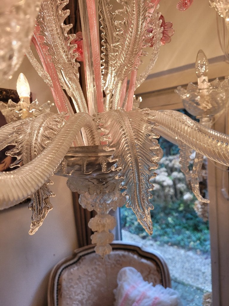 Antieke grote mond geblazen Murano lamp, Ophalen