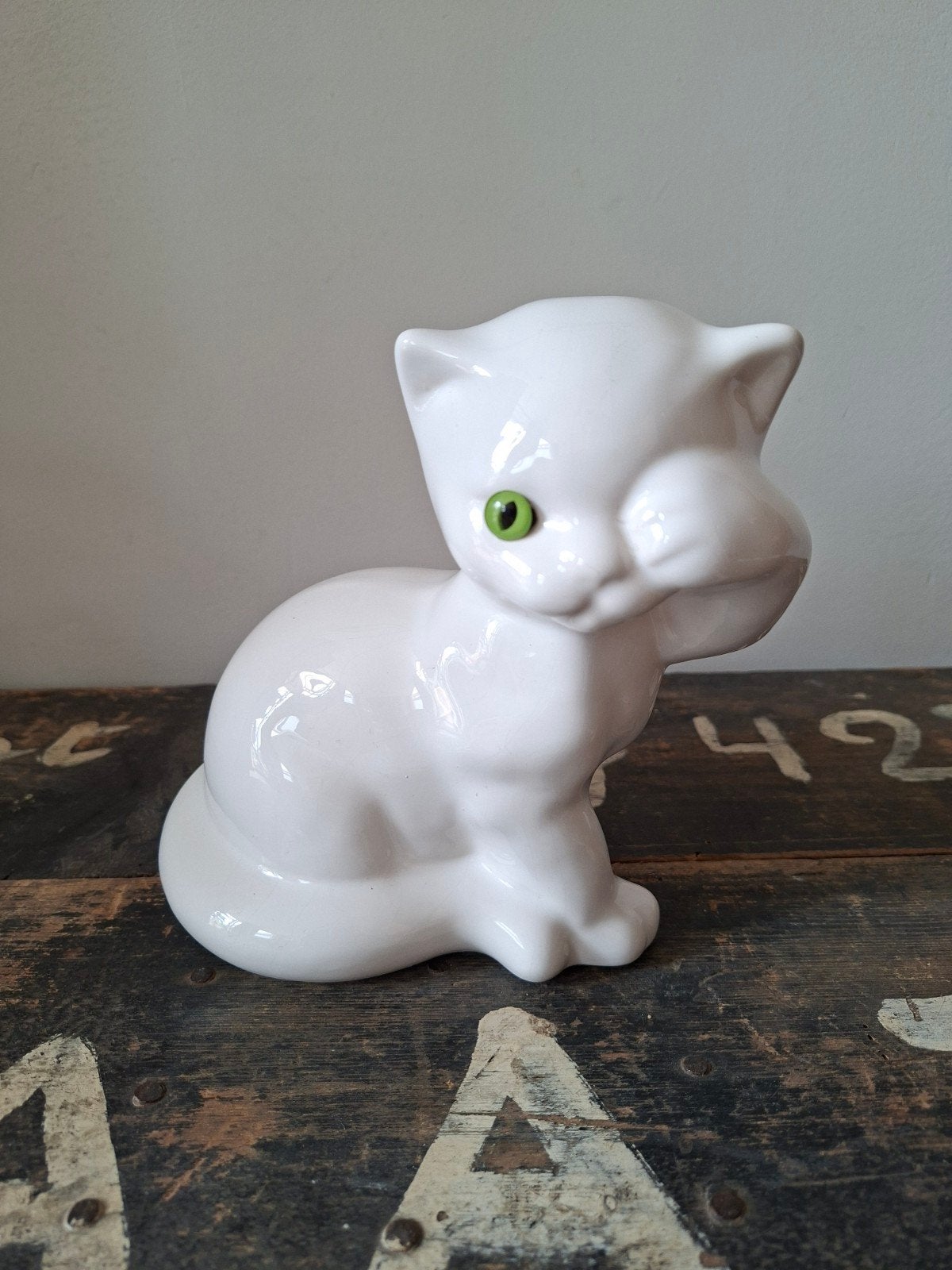 Vintage elpa alcobaca katten beeldje, Verzamelen, Beelden en Beeldjes, Ophalen of Verzenden, Gebruikt, Dier