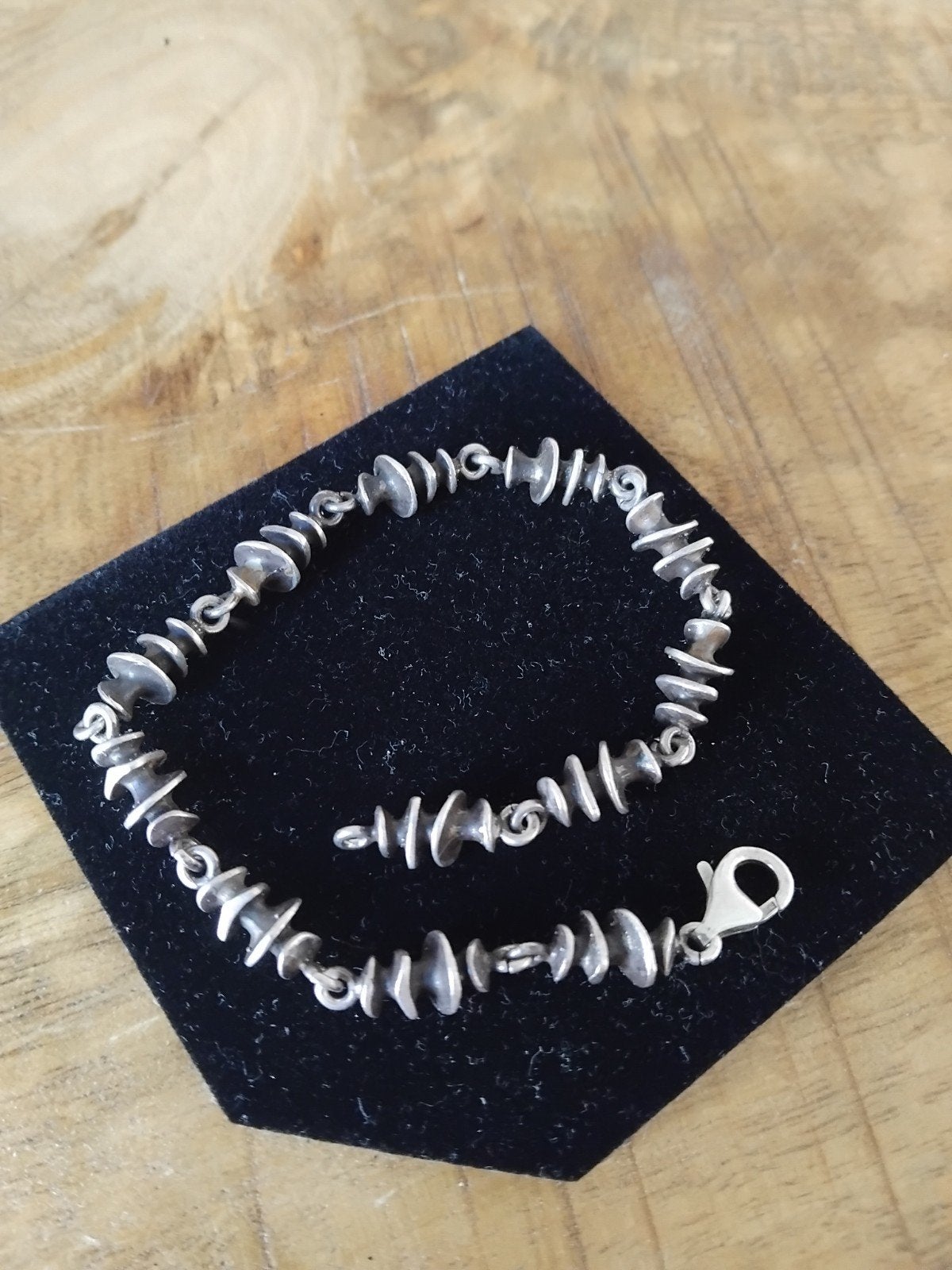 Prachtige 925 zilveren wokkel schakel armband 22cm 🎄🎁, Ophalen of Verzenden, Zo goed als nieuw, Zilver, Zilver