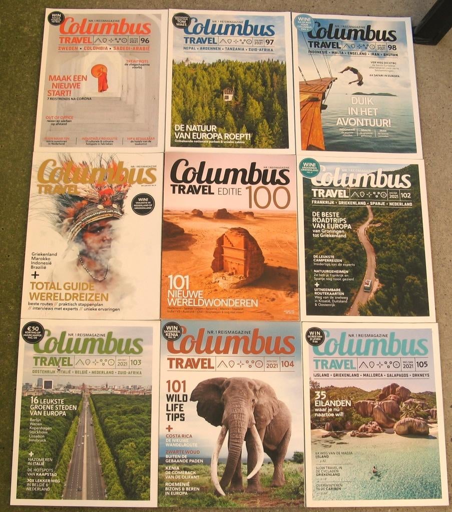 Reismagazine "Columbus Travel" - jaargang 2021, Ophalen, Zo goed als nieuw, Overige typen
