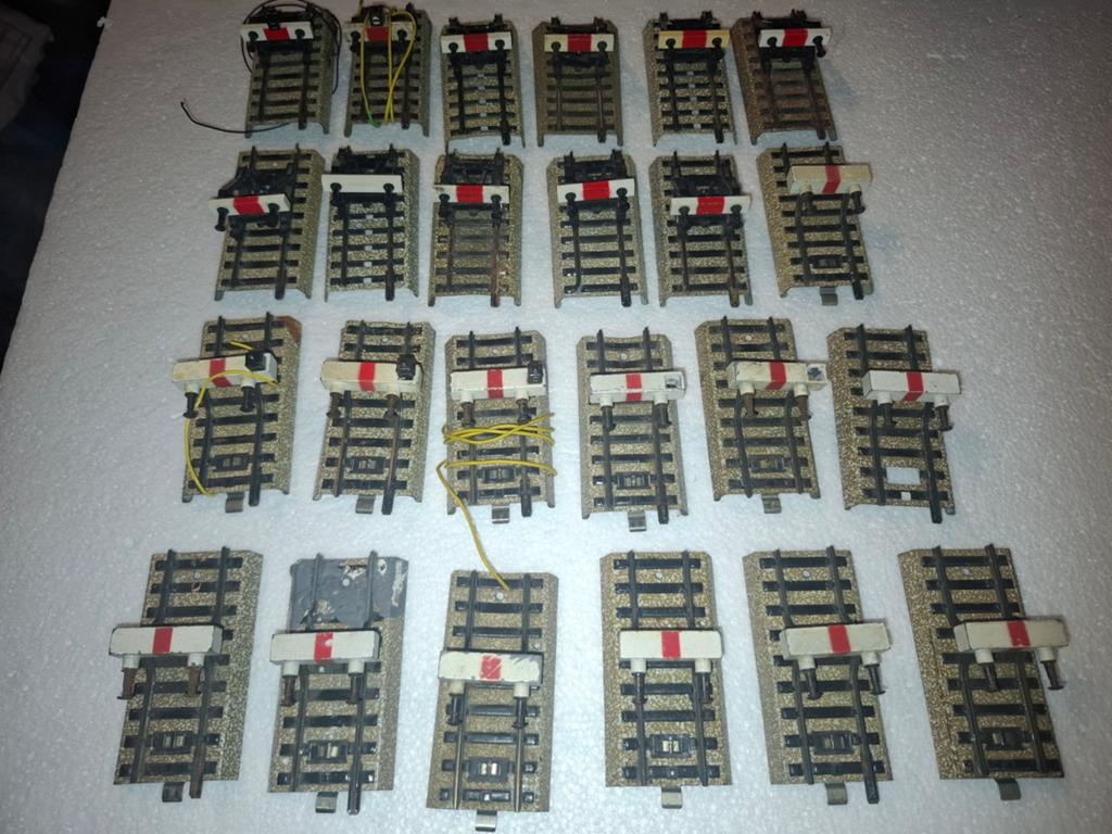 Marklin stootblok 7190 en 7191 m rails, Hobby en Vrije tijd, Modeltreinen | H0, Wisselstroom, Gebruikt, Rails, Ophalen of Verzenden