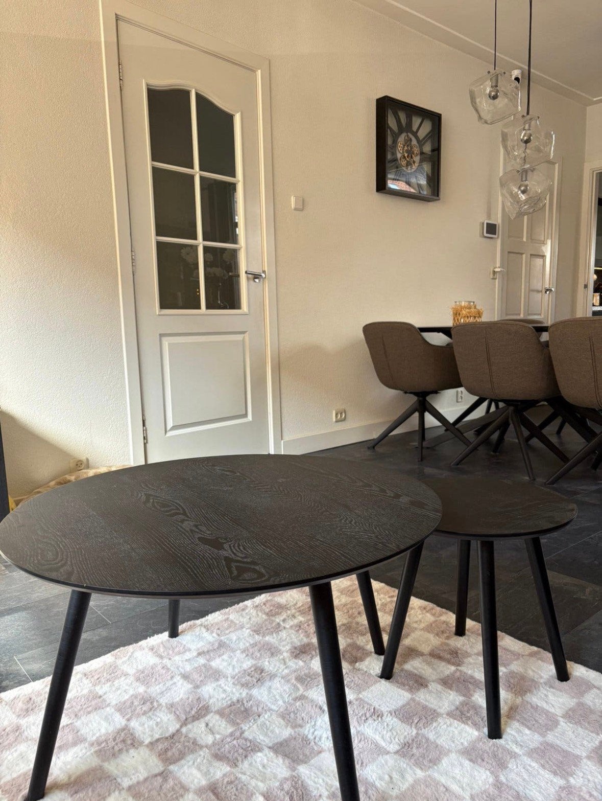 Salontafel set ‘Gap’ van de Kwantum, Huis en Inrichting, Ophalen, Gebruikt, 50 tot 100 cm, Rond