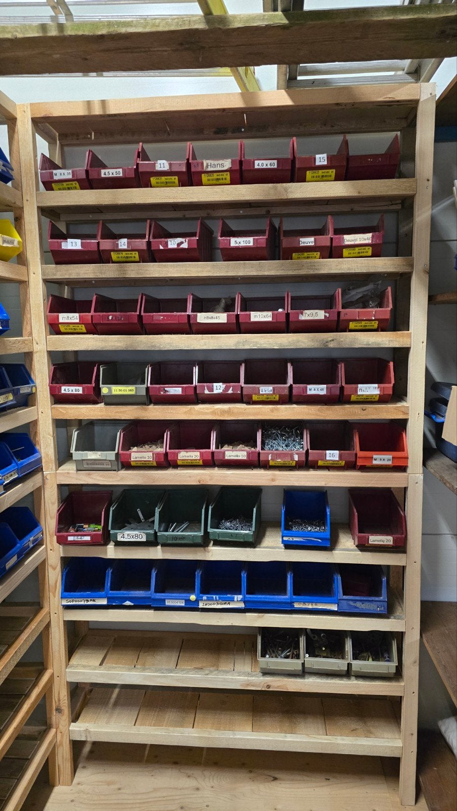Magazijn bakken, inclusief stelling en inhoud, Ophalen, ., ., .