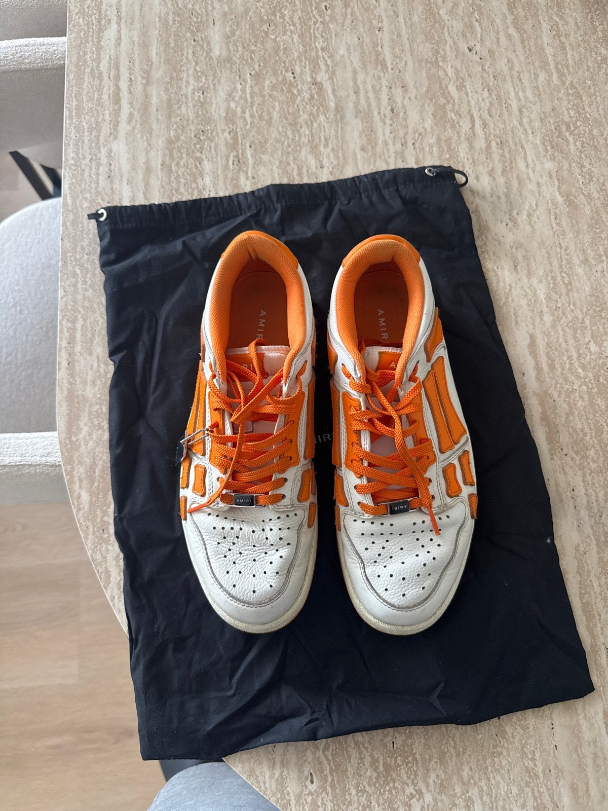 Amiri Skel Top Low sneakers - Oranje/Wit, Kleding | Heren, Schoenen, Ophalen of Verzenden, Gedragen, Overige kleuren, Sneakers of Gympen