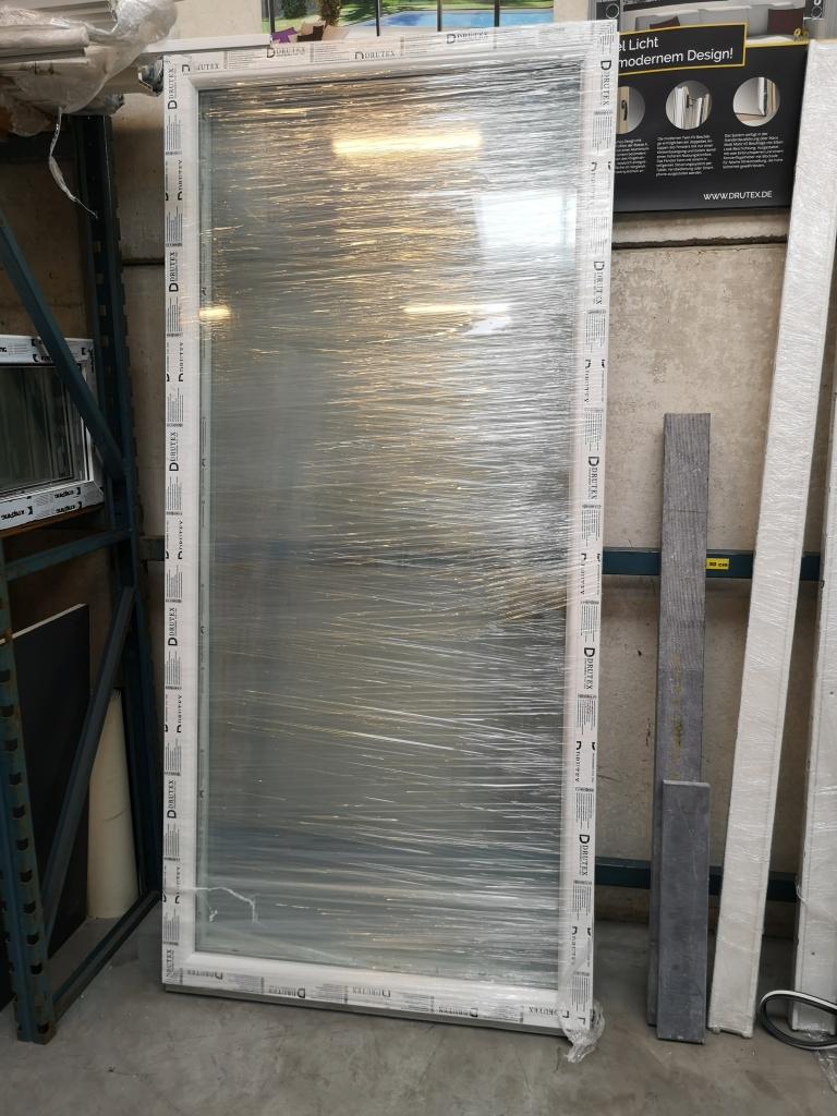 Kunststof vast kozijn 100 x 215 wit RAL 9016, Doe-het-zelf en Verbouw, Kozijnen en Schuifpuien, Kunststof, Raamkozijn, Niet ingevuld
