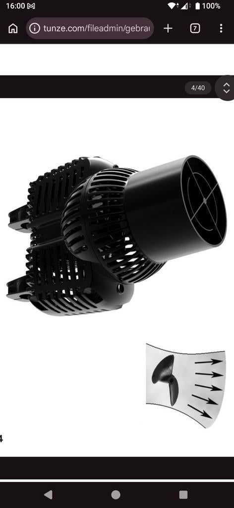 Tunze Turbelle Masterstream 6580 aquarium pomp, Dieren en Toebehoren, Vissen | Aquaria en Toebehoren, Ophalen of Verzenden, Gebruikt