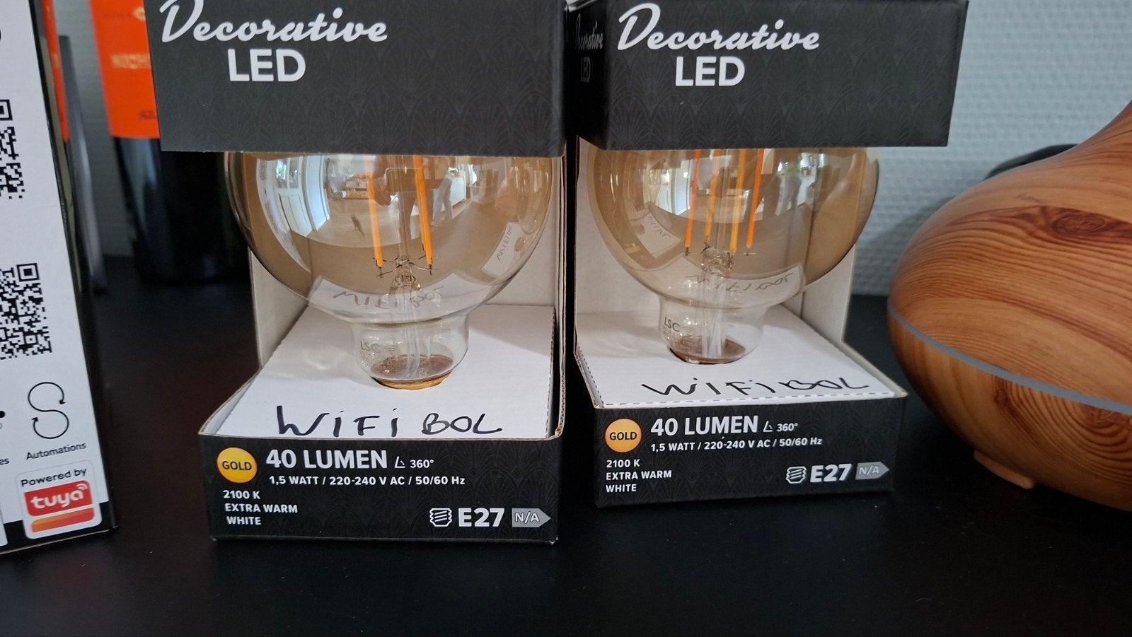 Calex Smart LED Lamp E27 - Extra Warm Wit - 2 stuks, Huis en Inrichting, Lampen | Losse lampen, Ophalen, Bedienbaar via app, Led-lamp