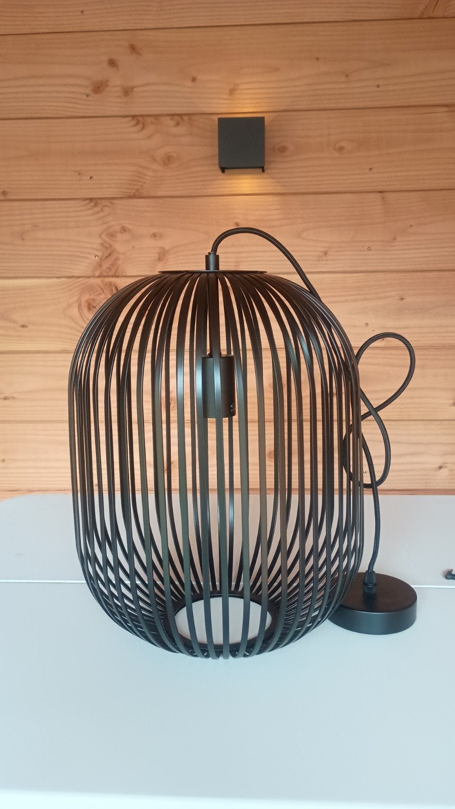 KARWEI hanglamp Charly zwart ø30x38cm, Ophalen, Modern, Industrieel, E27 (groot), Zo goed als nieuw