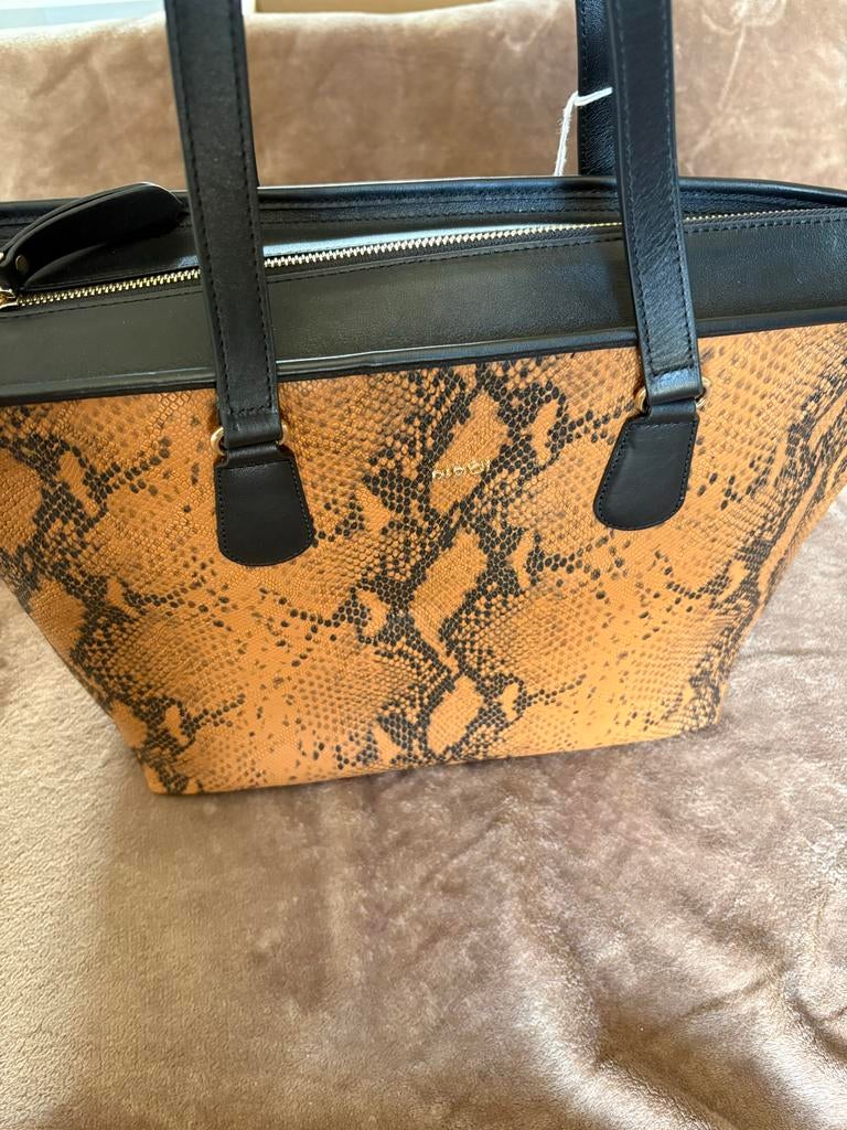 Nieuwe Pirci Shopper Handtas met Slangenprint - Stijlvol!, Eu, Bruin, Eu, Shopper