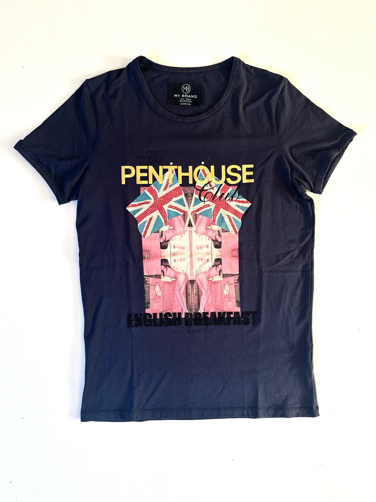 My Brand T-shirt 'The Penthouse Club' Eyecatcher - Maat M, Kleding | Heren, Ophalen of Verzenden, Zo goed als nieuw, Maat 48/50 (M)