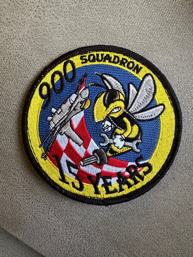 900 Squadron 15 years patch, Ophalen of Verzenden, Gebruikt, Patch, Badge of Embleem