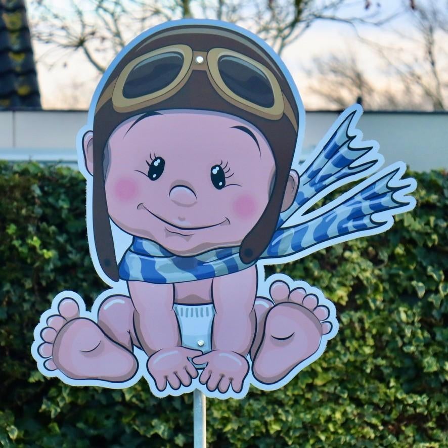 Geboortebord 'Baby jongen' te huur!, Kinderen en Baby's, Ophalen, Zo goed als nieuw, Geboortebord