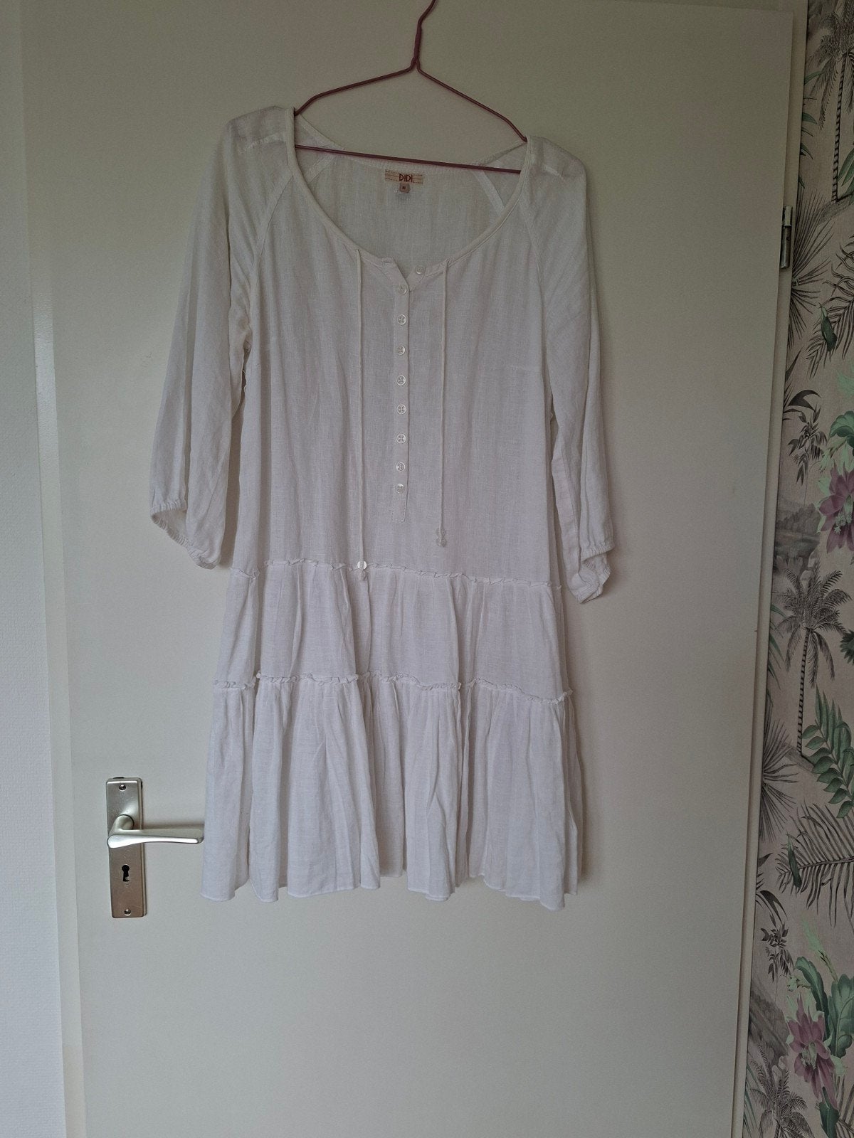 Witte linnen tuniek jurk Didi maat M, Kleding | Dames, Maat 38/40 (M), Wit, Didi, Ophalen of Verzenden