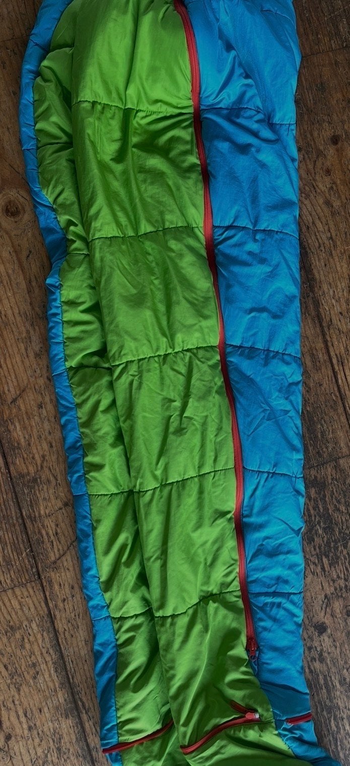 Zo goed als nieuwe Vaude Slaapzak - Groen/Blauw, Ophalen of Verzenden, Zo goed als nieuw