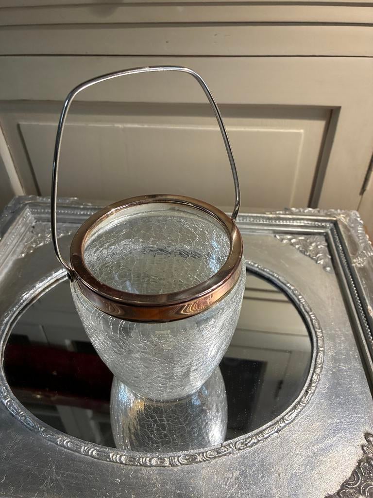 Vintage glazen ijsemmer WMF met handvat, Ophalen of Verzenden