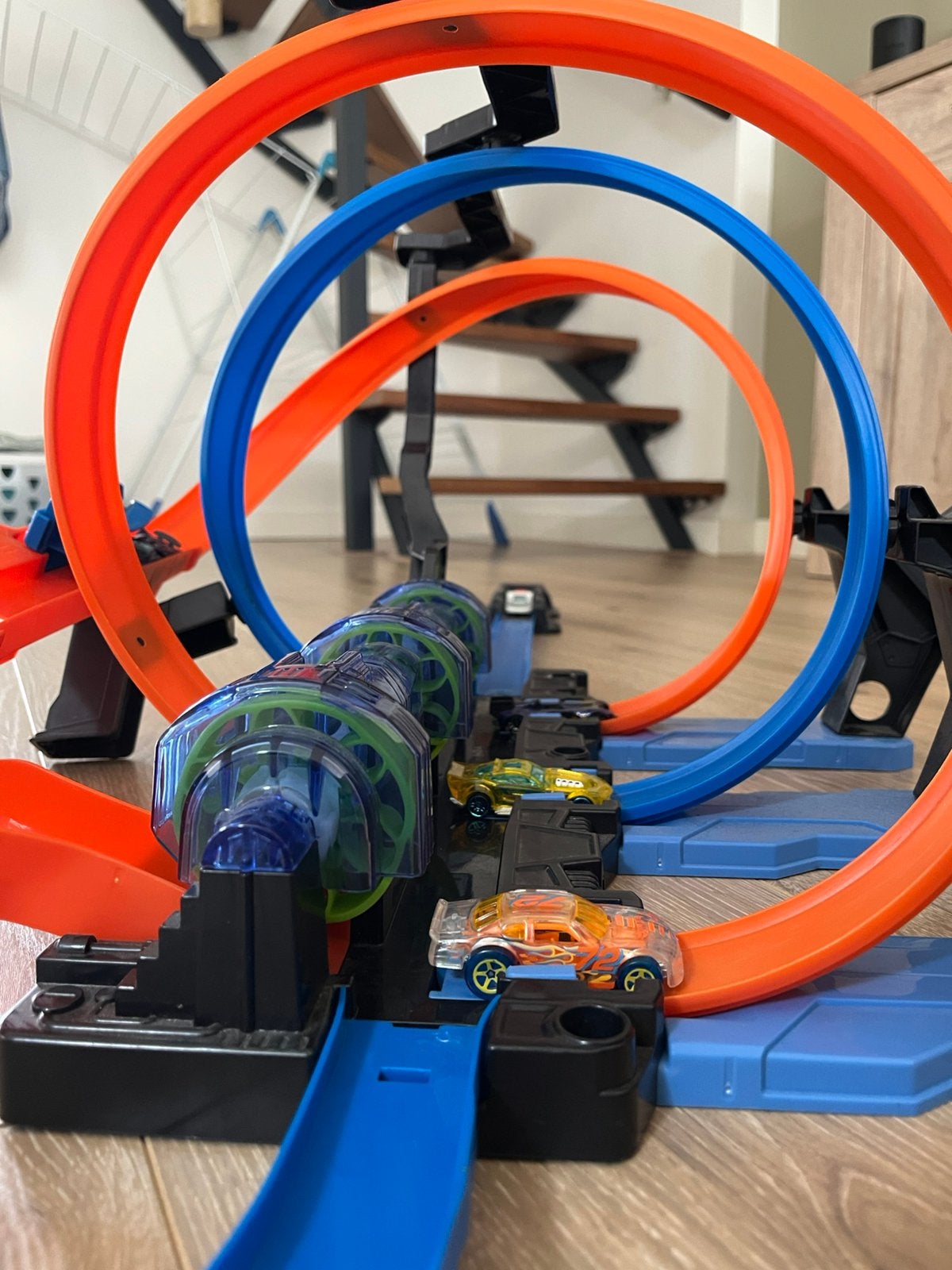 Hot Wheels Corkscrew Crash Track Set, Racebaan, Ophalen of Verzenden, Zo goed als nieuw, Hot Wheels