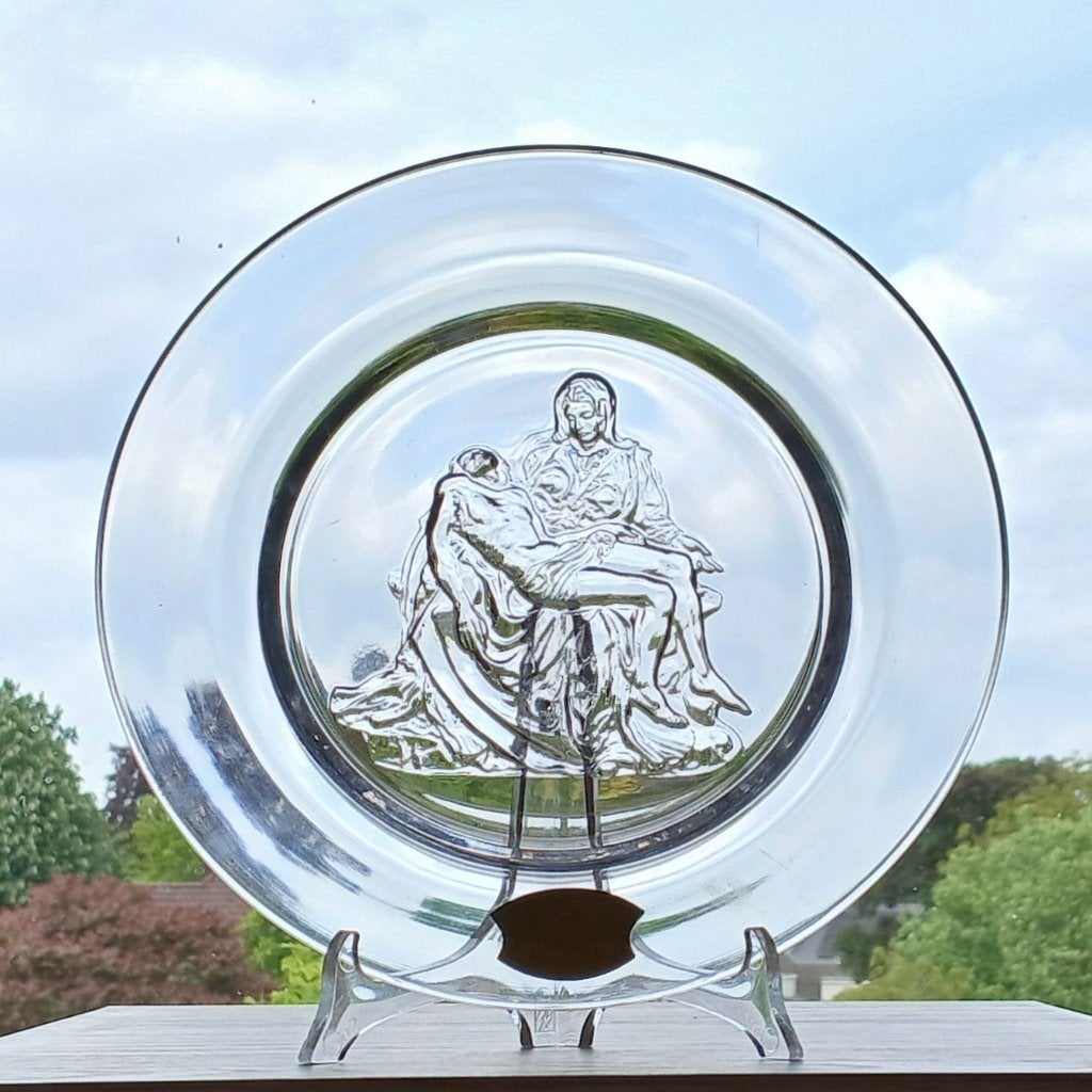 Schaal Pietà Michelangelo Val St Lambert Kristal, Antiek en Kunst, Ophalen of Verzenden