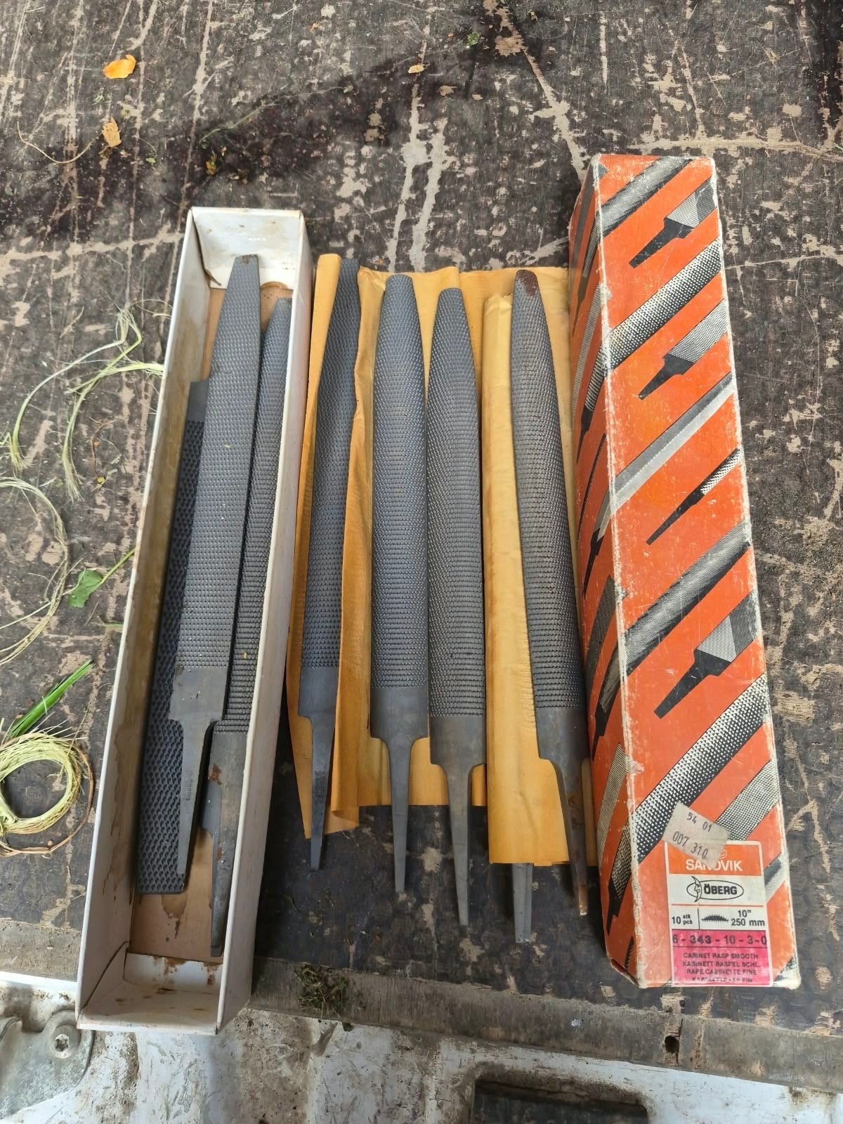 Sandvik Öberg Kabinet Raspen - 10 stuks, 250 mm, Ophalen of Verzenden, Zo goed als nieuw, Vijl/Rasp, Overige merken