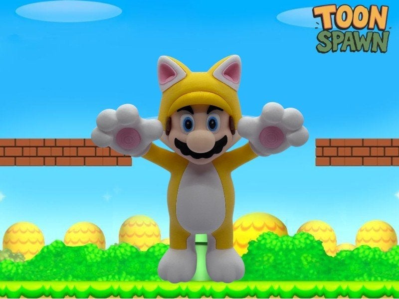 Cat Mario – 16 cm – Super Mario Figuur, Ophalen of Verzenden, Nieuw, Overige typen