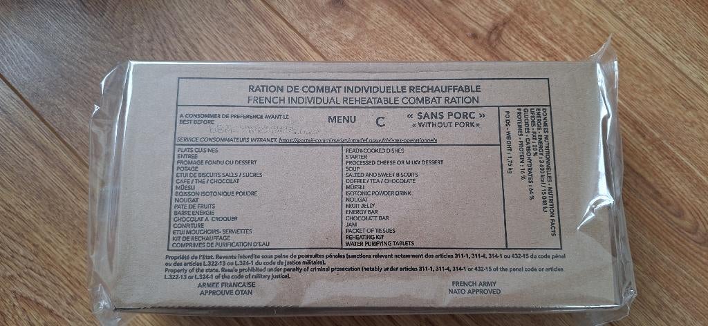 RICR 24h - Frans legerrantsoen menu C, Ophalen of Verzenden, Overige soorten, Overige gebieden, Overige typen
