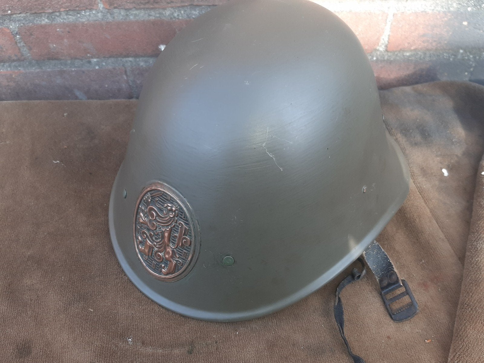 Nederlandse helm m38, Verzamelen, Militaria | Tweede Wereldoorlog, Ophalen of Verzenden, Nederland, Helm of Baret