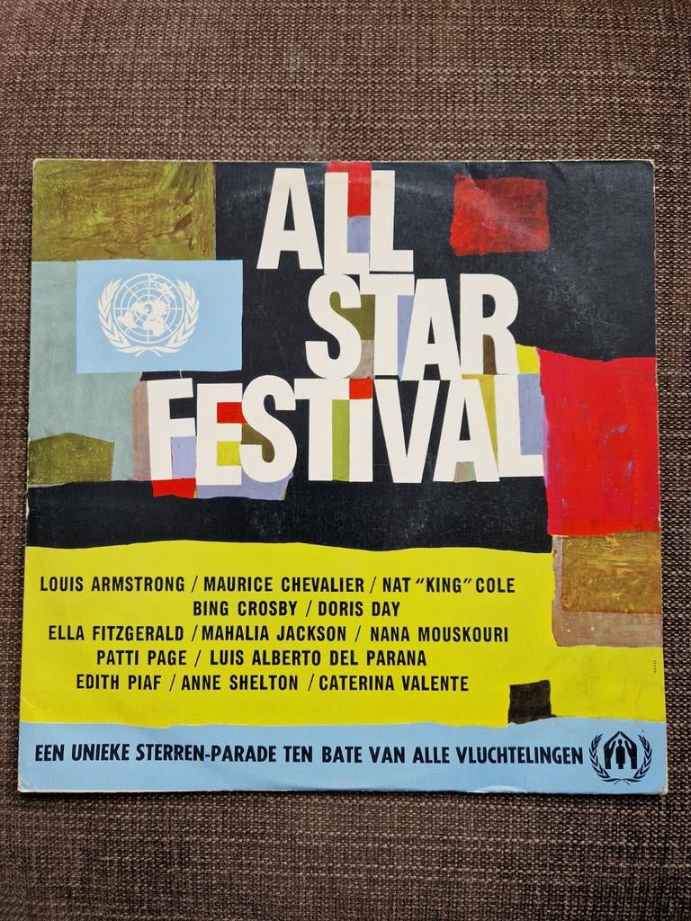All Star Festival LP - Louis Armstrong, Nat King Cole e.a., Complilatie, Ophalen of Verzenden, Gebruikt, 12 inch