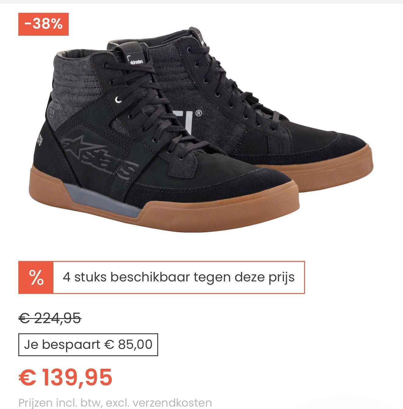 Alpinestars Diesel Motorschoenen maat 41, Ophalen of Verzenden, Tweedehands, Dames, Laarzen