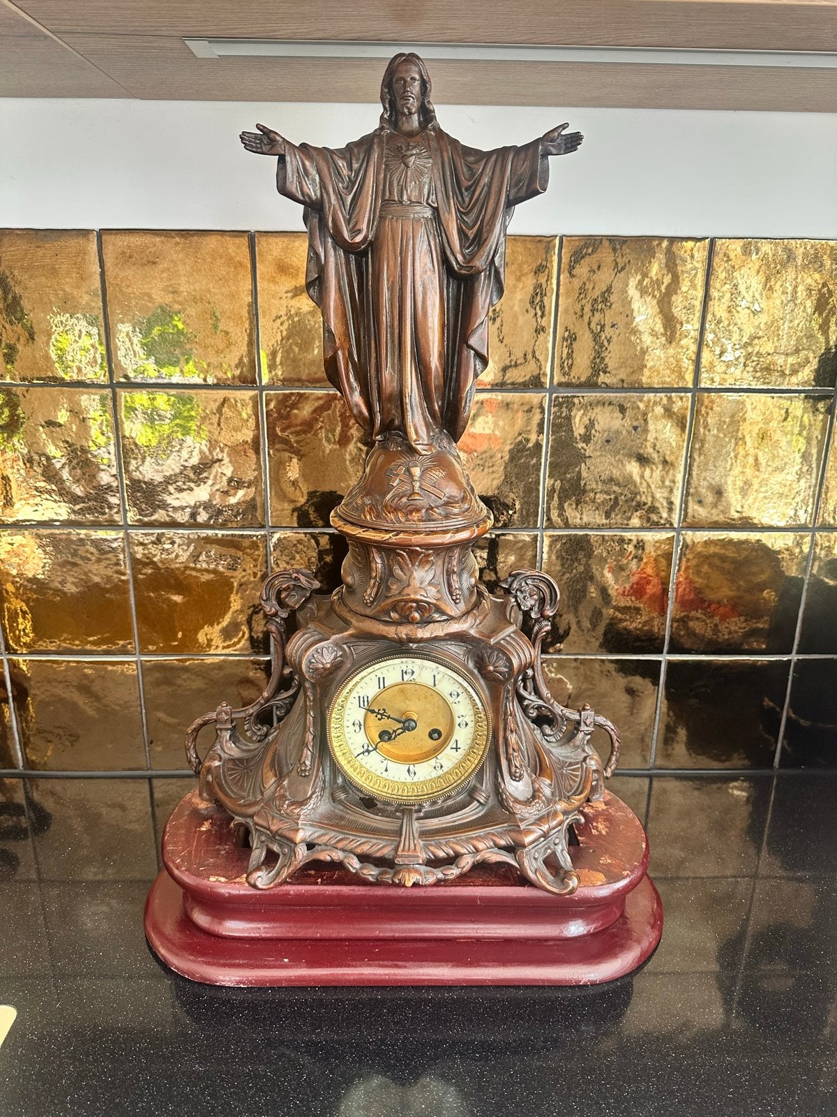Antieke Jezus Christus klok - Religieuze decoratie, Antiek en Kunst, Ophalen