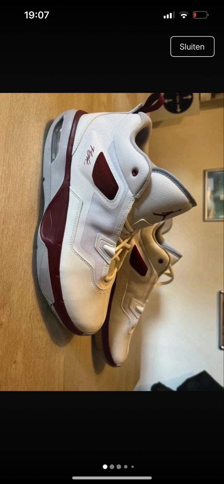 Nike Air Jordan Stay Loyal 3 Heren Sneakers Wit/Rood, Ophalen of Verzenden, Nieuw, Wit, Sneakers of Gympen