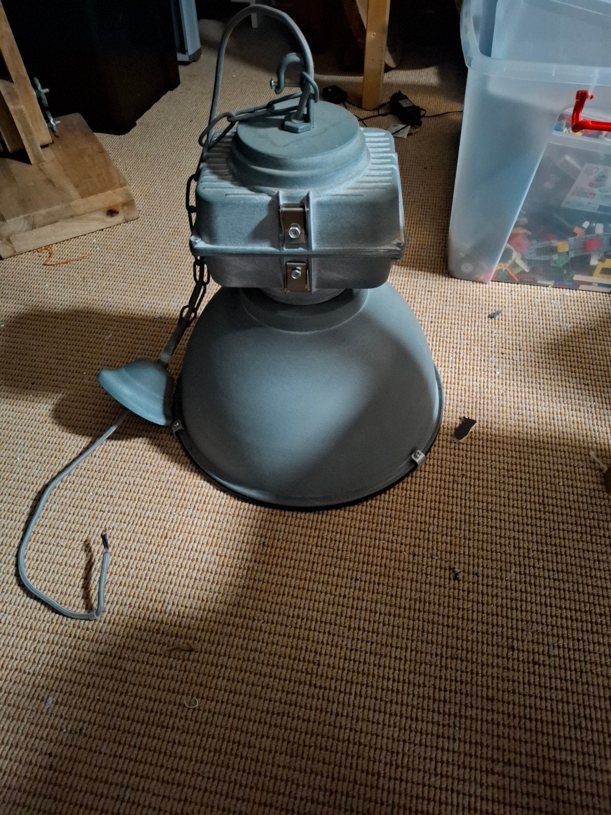 Industriële hanglamp - Hoogte 41 cm, Diameter 38 cm, Huis en Inrichting, Ophalen, Gebruikt, Metaal, Industrieel