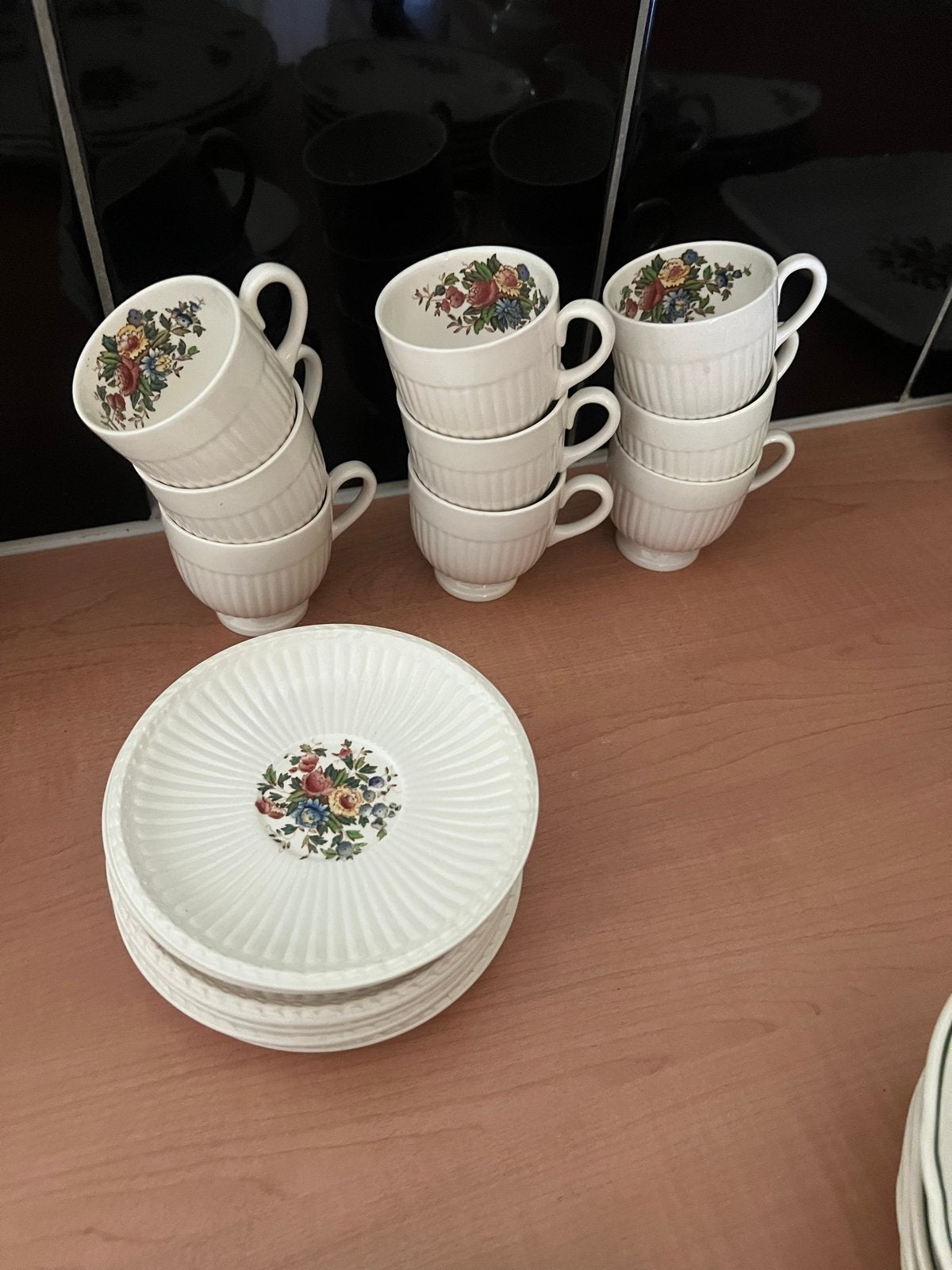 Vintage Wedgwood "Conway" Kop en Schotel Set, Gebruikt, Vintage, Ophalen of Verzenden, Kop(pen) en/of Schotel(s)