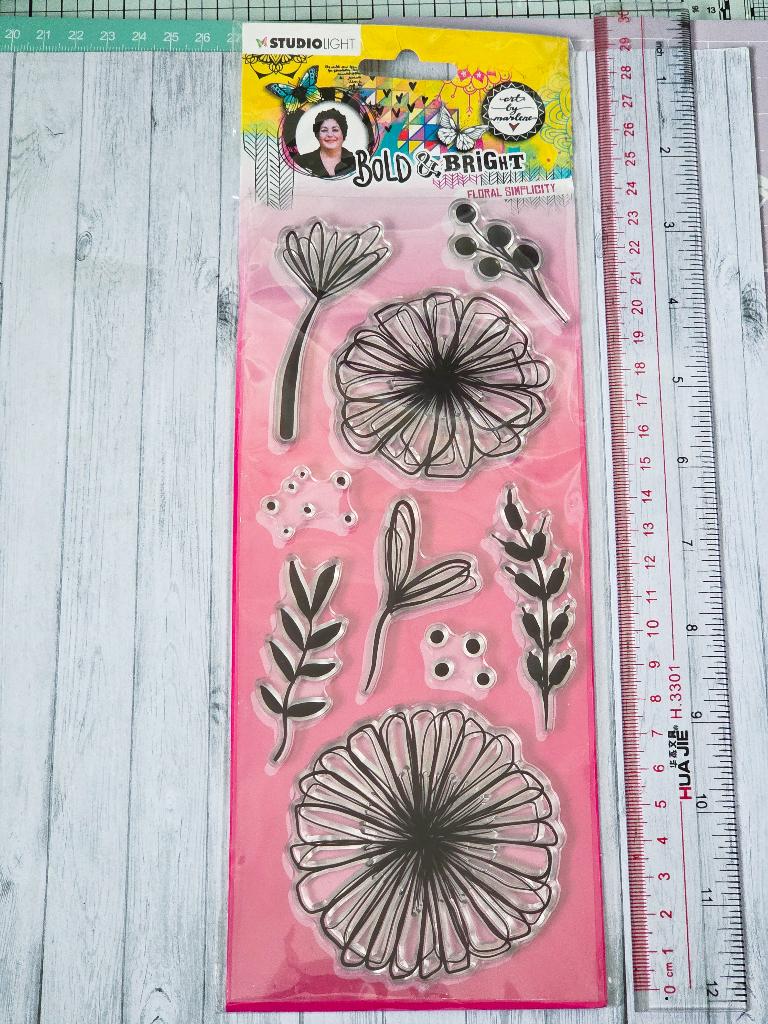 Art by Marlene - Floral Simplicity clear stamp, Hobby en Vrije tijd, Ophalen of Verzenden, Nieuw, Clearstamp