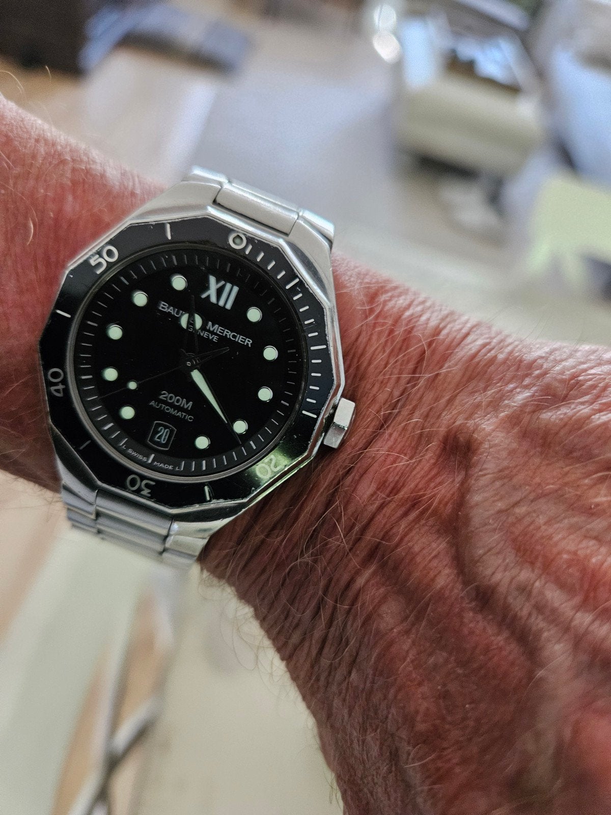 Baume & Mercier Riviera 65625 automatic, Overige merken, Staal, Staal, Polshorloge