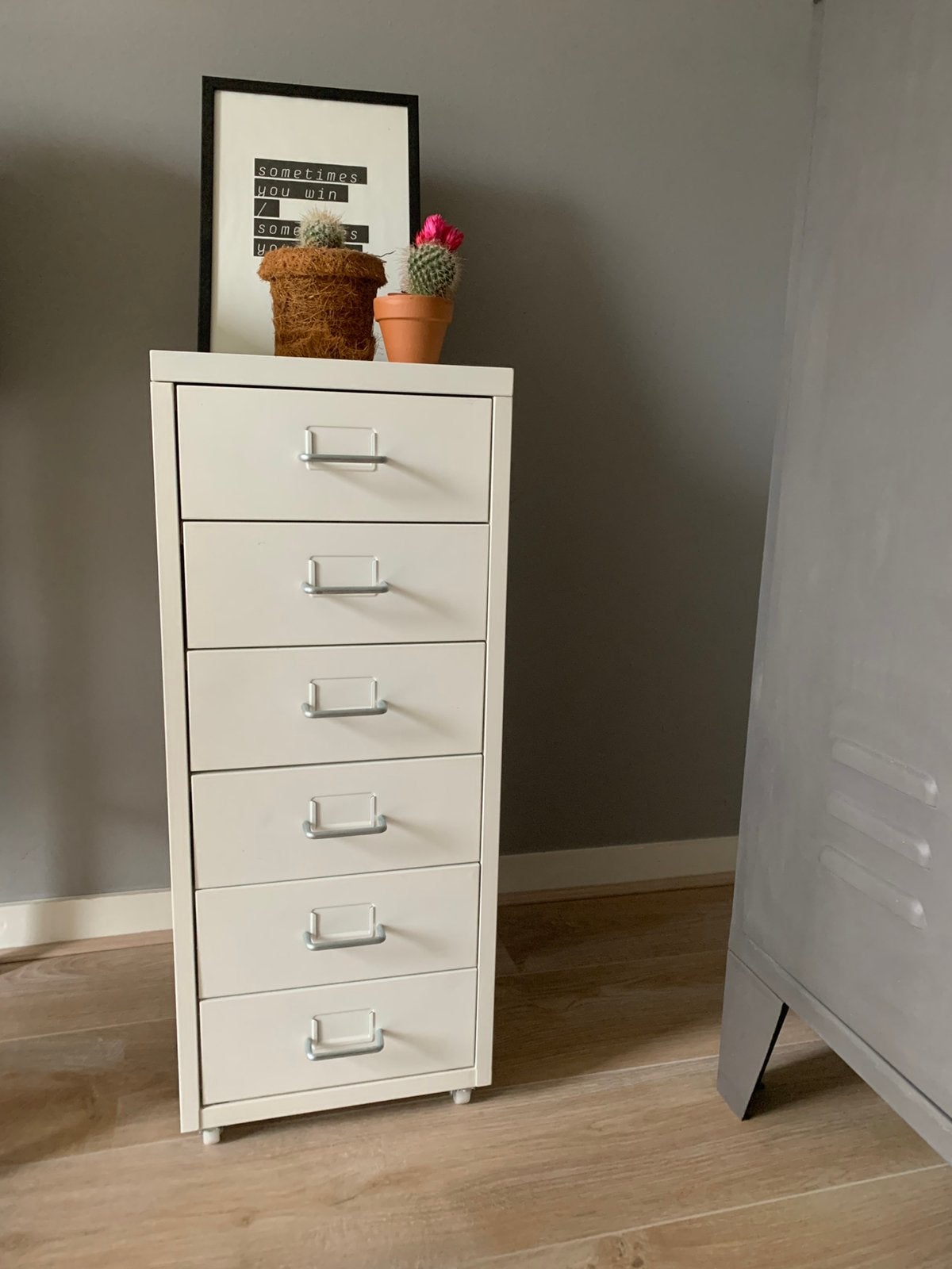 Ladeblok Helmer ikea wit metaal, Ophalen, Gebruikt, Scandinavisch, Metaal