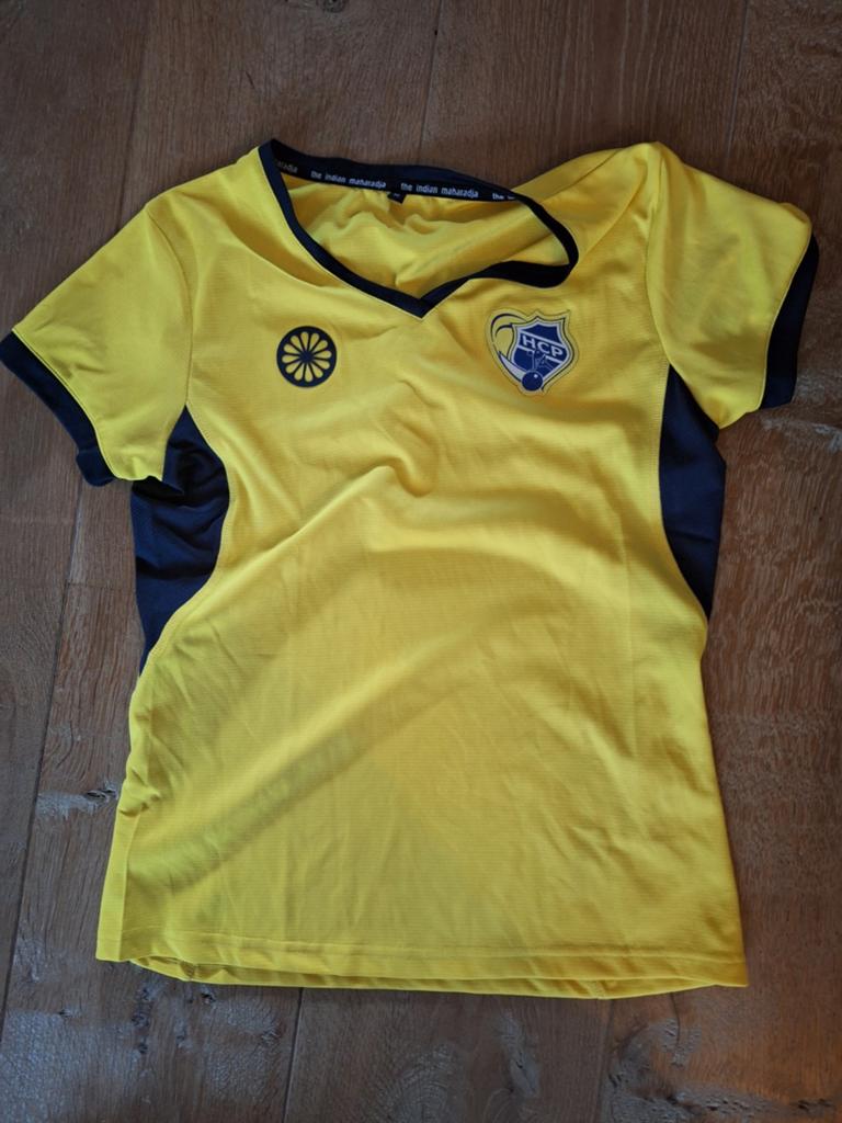 Geel hockeyshirt HC Prinsenbeek met korte mouwen - Maat M, Maat 38/40 (M), Geel, Ophalen of Verzenden, Fitness of Aerobics