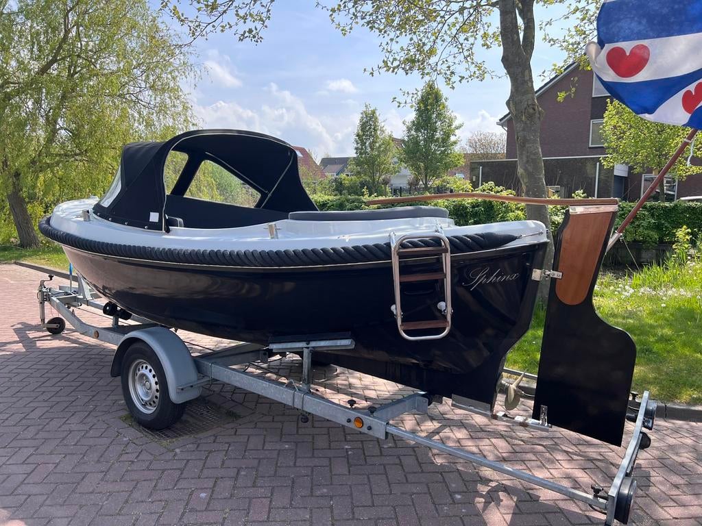 Prachtige Elektrische sloep - 5,8 meter - inruil mogelijk!, Watersport en Boten, Ophalen, Minder dan 1500 kg, Sloepentrailer, Minder dan 6 meter