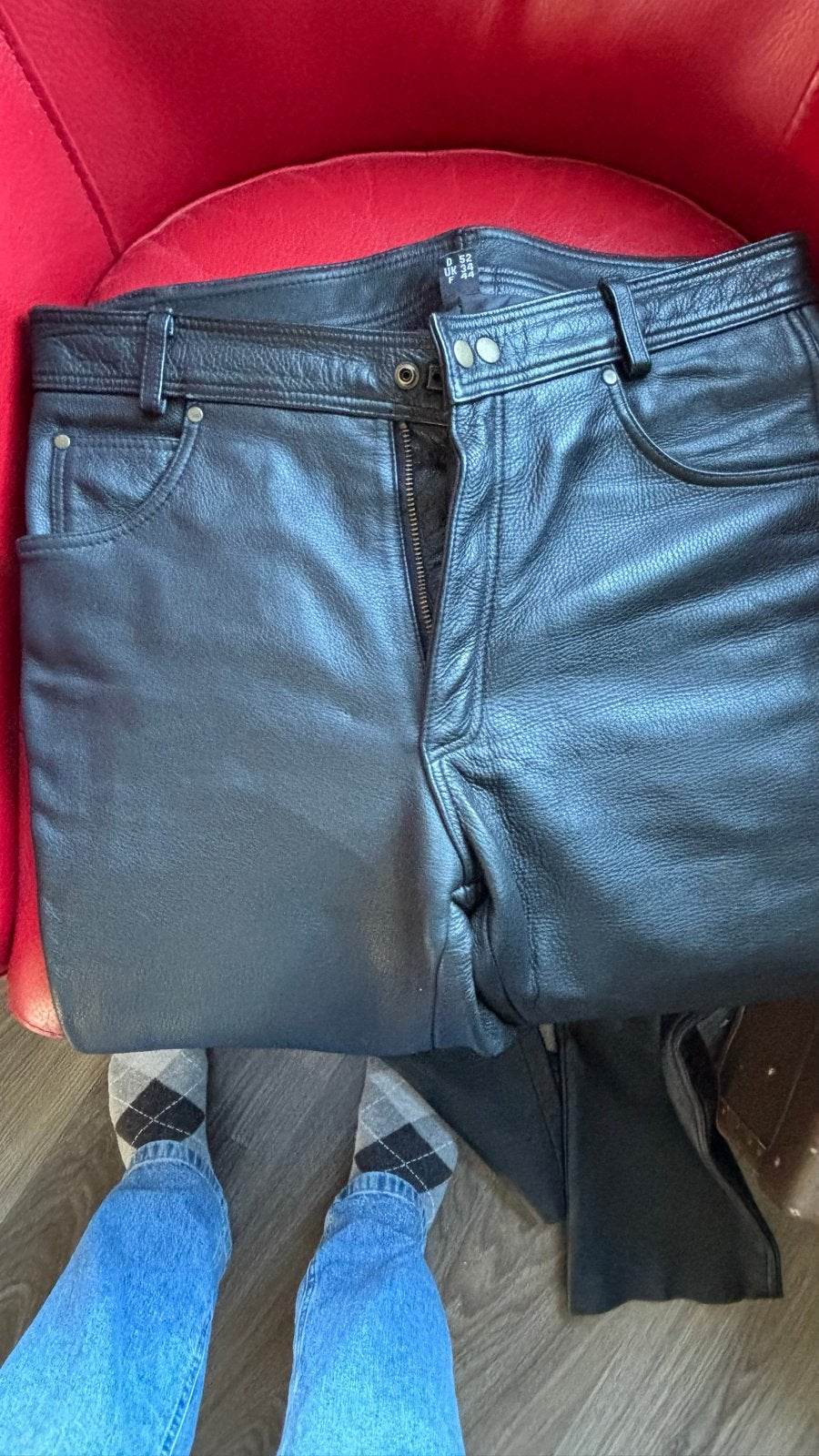 Held The Emotion Leren Motorbroek Zwart Maat 52, Ophalen of Verzenden, Zo goed als nieuw, Maat 52/54 (L), Zwart