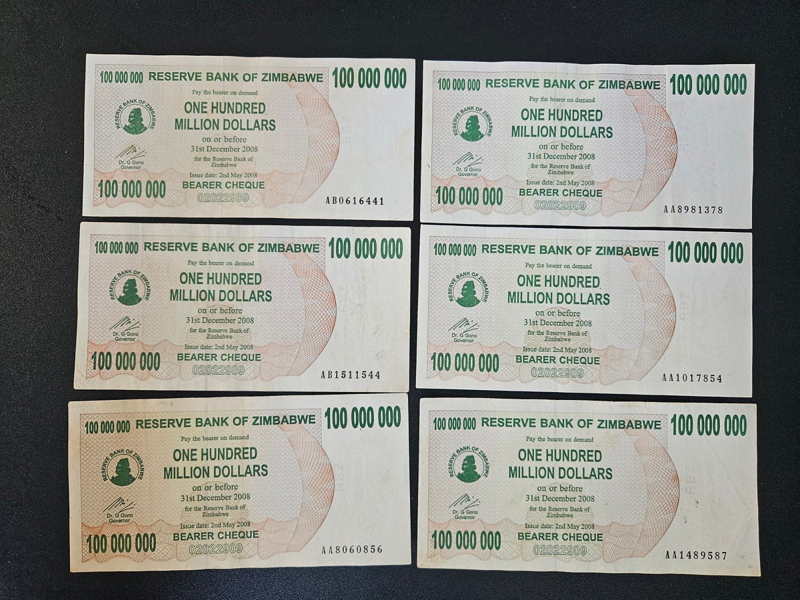 Zimbabwe pick 58 2008 per stuk, Ophalen of Verzenden, Zimbabwe, Los biljet