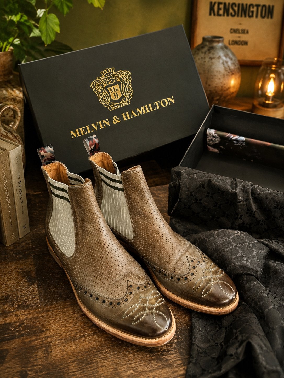 Melvin & Hamilton Amelie 77 Chelsea Boots mt 41 incl doos, Kleding | Dames, Ophalen of Verzenden, Zo goed als nieuw, Bruin