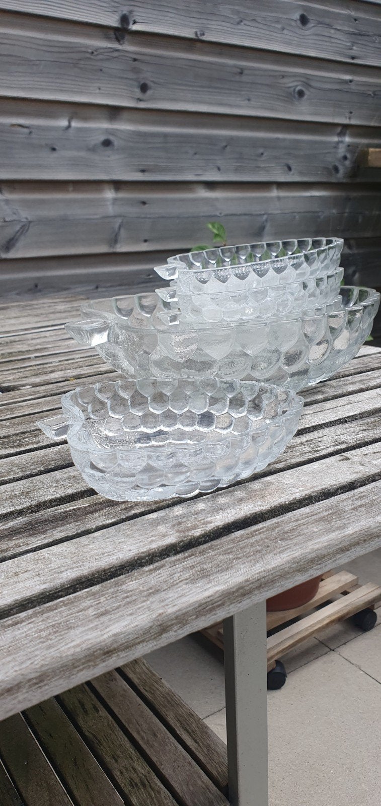 Set van 6 glazen schalen in druiventros vorm, Ophalen of Verzenden