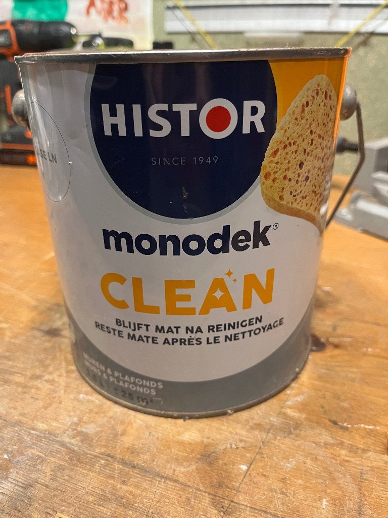 Histor Monodel clean RAL 9016 signaal wit muurverf, Ophalen, Wit, Minder dan 5 liter, Verf