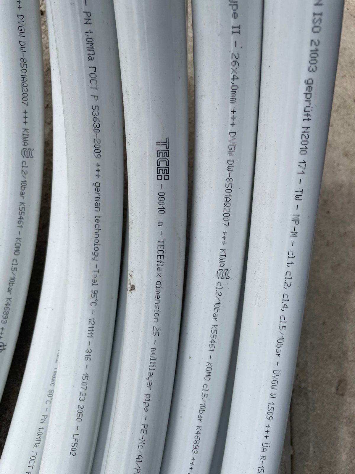 TECE buis, Overige materialen, Minder dan 20 mm, 6 meter of meer, Overige typen