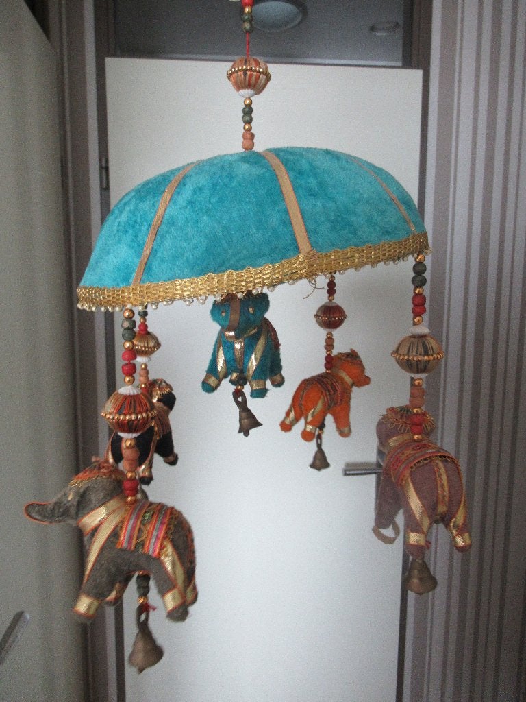 Decoratieve Oosterse plafondhanger - windgong, Groen, Gebruikt, Verzenden, Oosters
