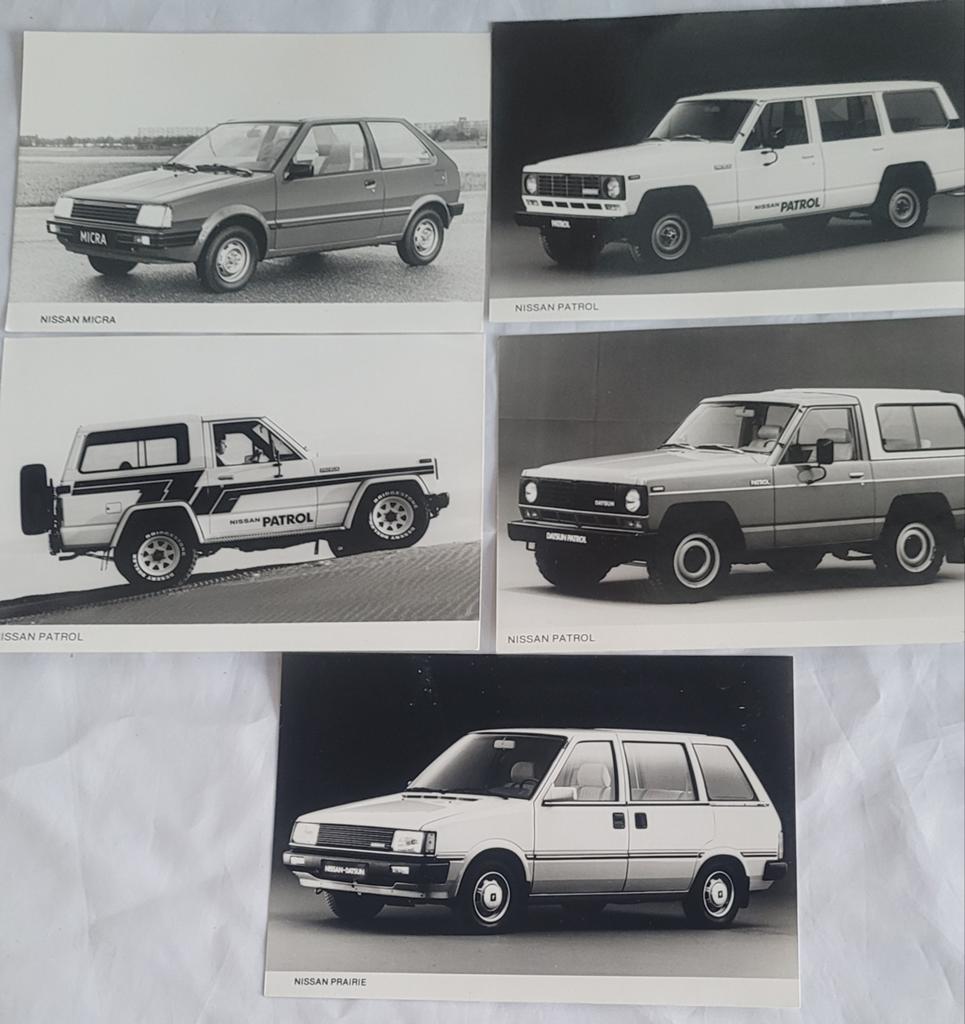 NISSAN BESTELAUTO'S 5 OUDE RECLAME FOTO'S, Auto diversen, Handleidingen en Instructieboekjes, Ophalen of Verzenden