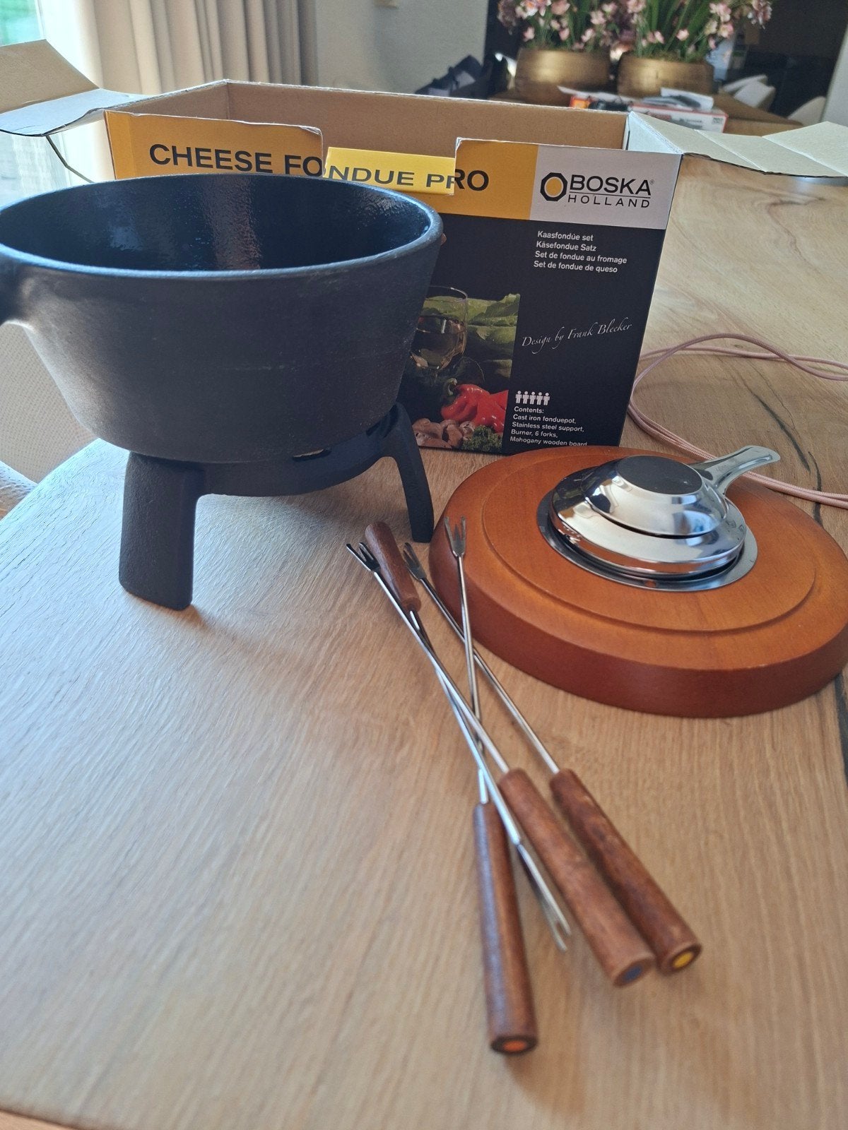 Boska Cheese Fondue Pro - Gietijzeren Fondueset, Ophalen, Zo goed als nieuw, Brander, Fondueset