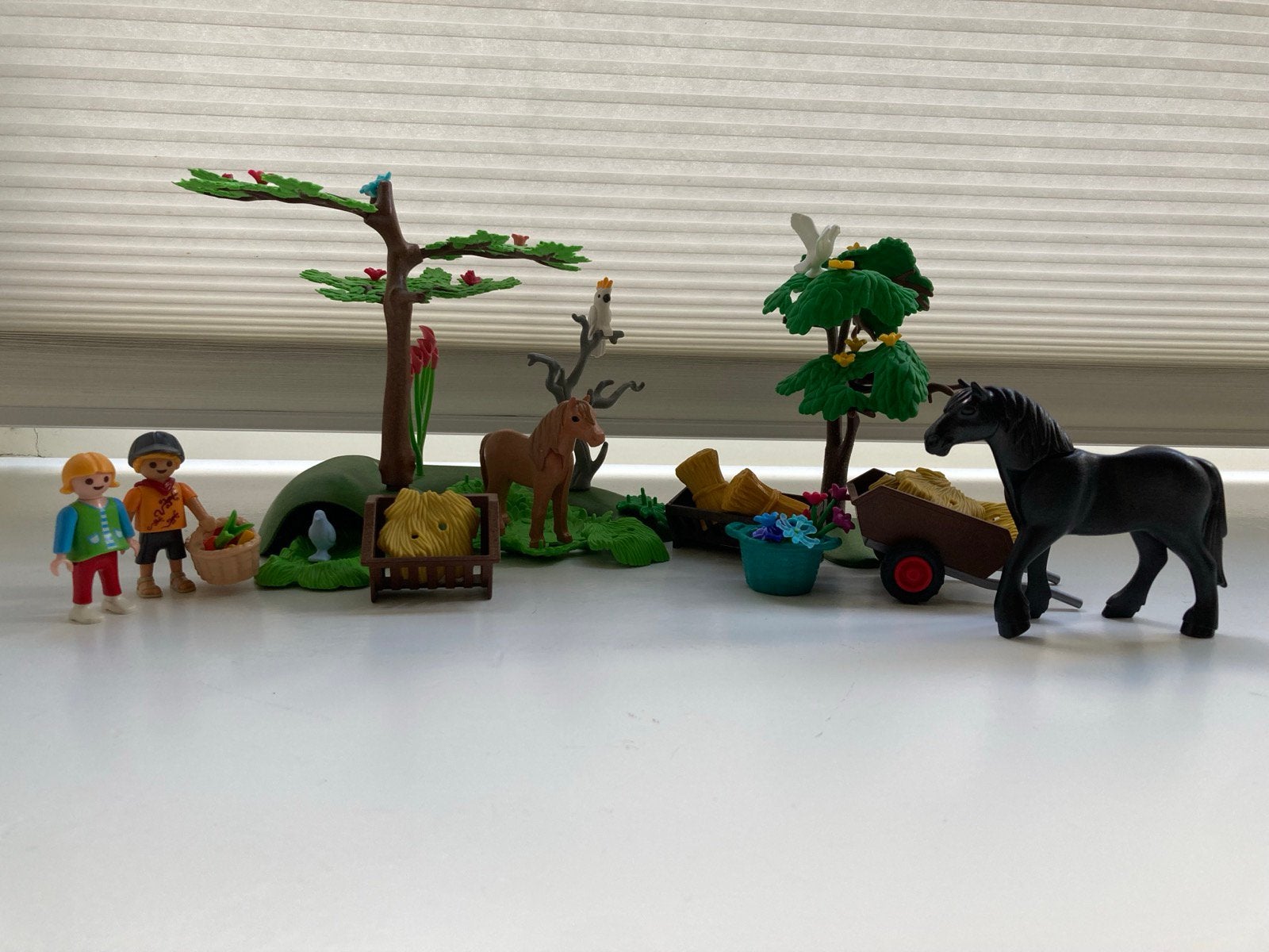 Playmobil set met paarden, bomen en extra’s, Kinderen en Baby's, Speelgoed | Playmobil, Ophalen of Verzenden, Zo goed als nieuw