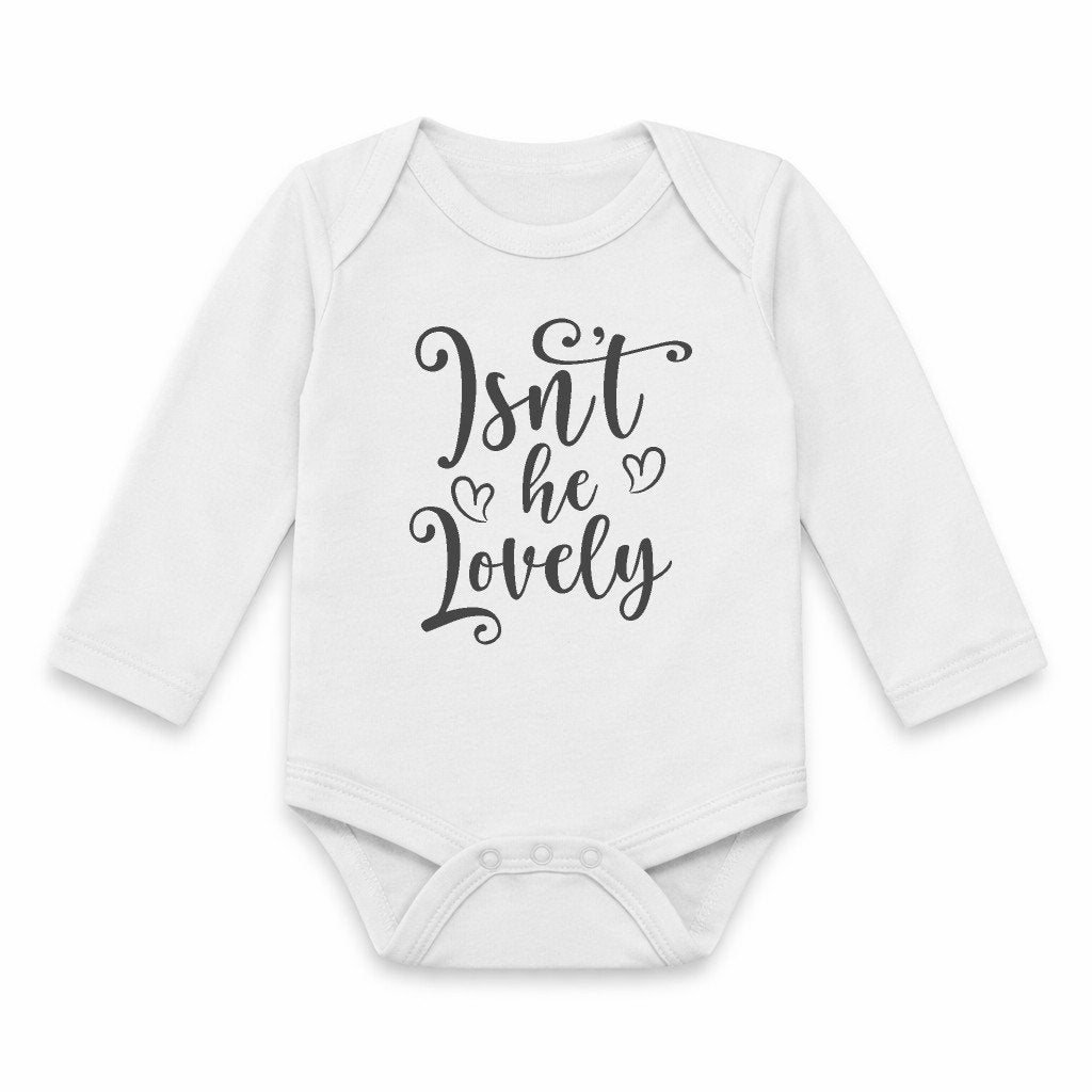 Nieuw tekst romper isn't he / she lovely